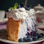 Blueberry Angel Food Cake