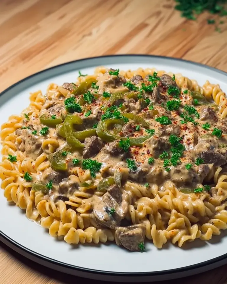 Creamy Philly Cheesesteak Pasta