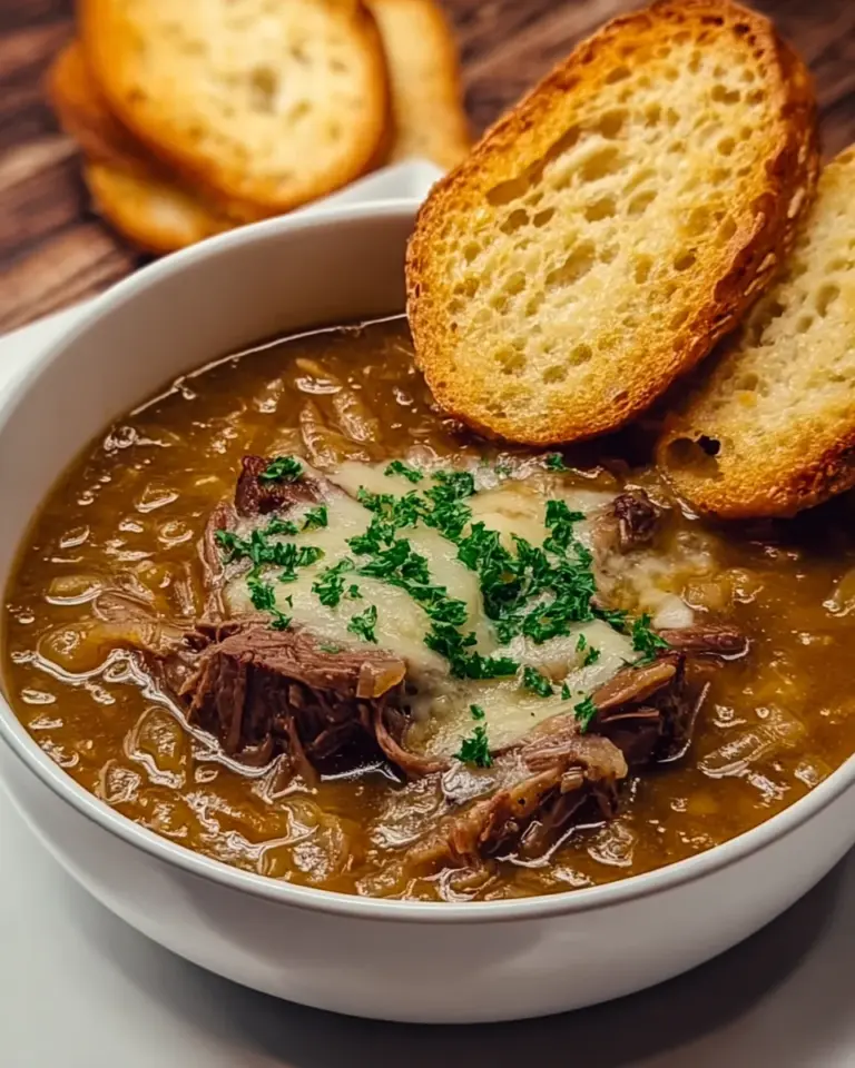 French Onion Beef Short Rib Soup