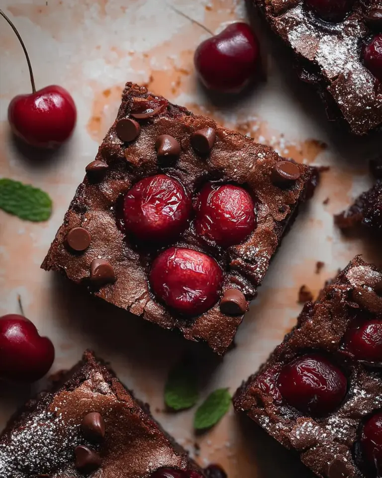 Roasted Chocolate Cherry Brownies