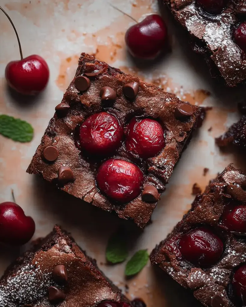 Roasted Chocolate Cherry Brownies