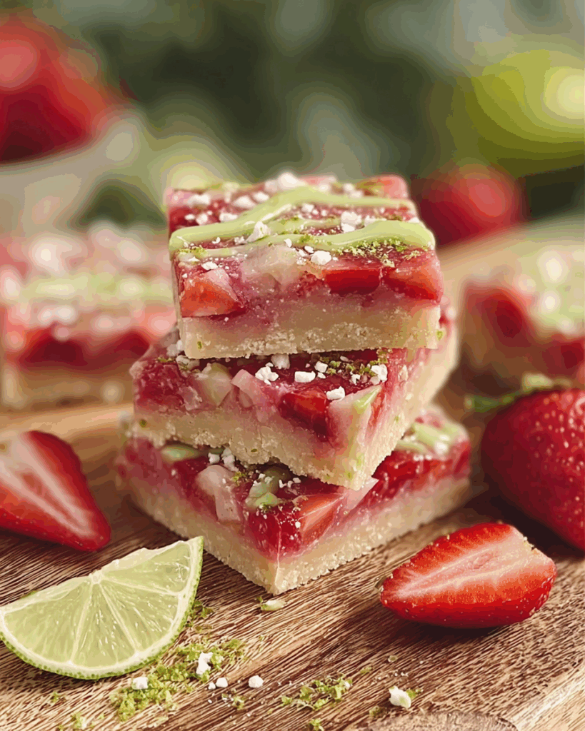 Strawberry Lime Gooey Bars