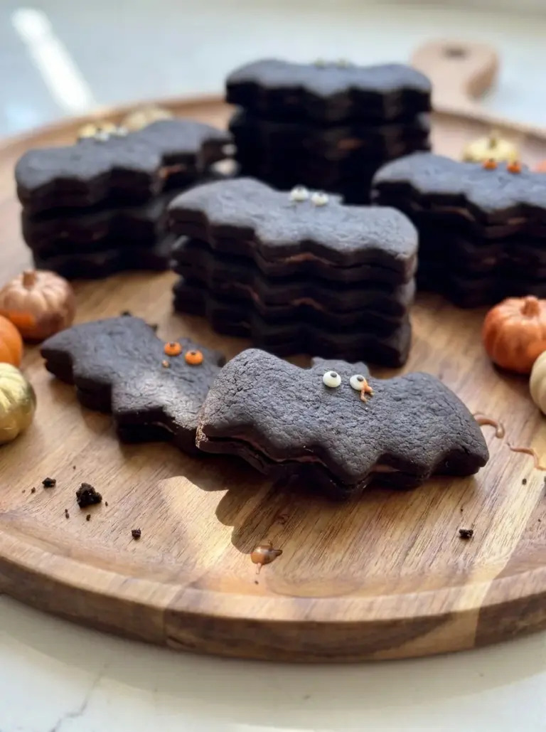 Halloween Bat Sandwich Cookies