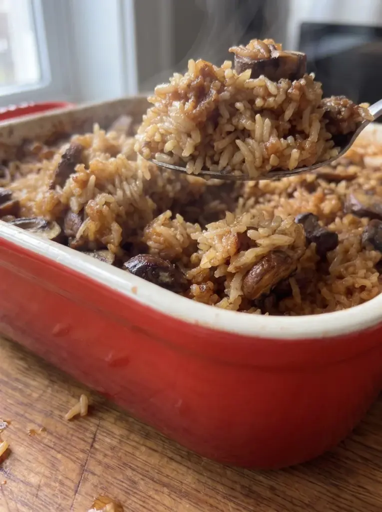 Mushroom Rice Pilaf Casserole